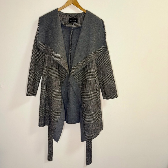 Lucky Brand houndstooth wrap around coat - size small - Picture 1 of 7